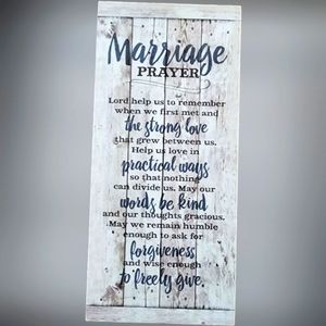 🦋 Marriage Prayer Plaque